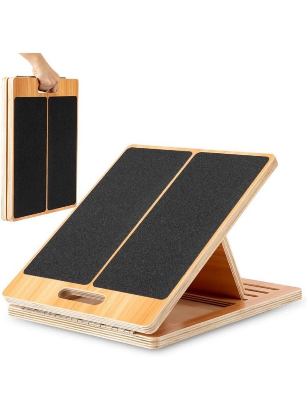 Adjustable Wooden Slant Board for Stretching & Strengthening, 13" Wide, 5 Angles